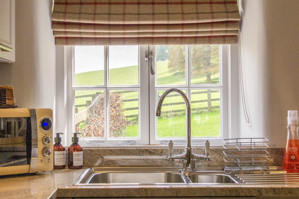 view from the kitchen at carr cottage at harewood holidays