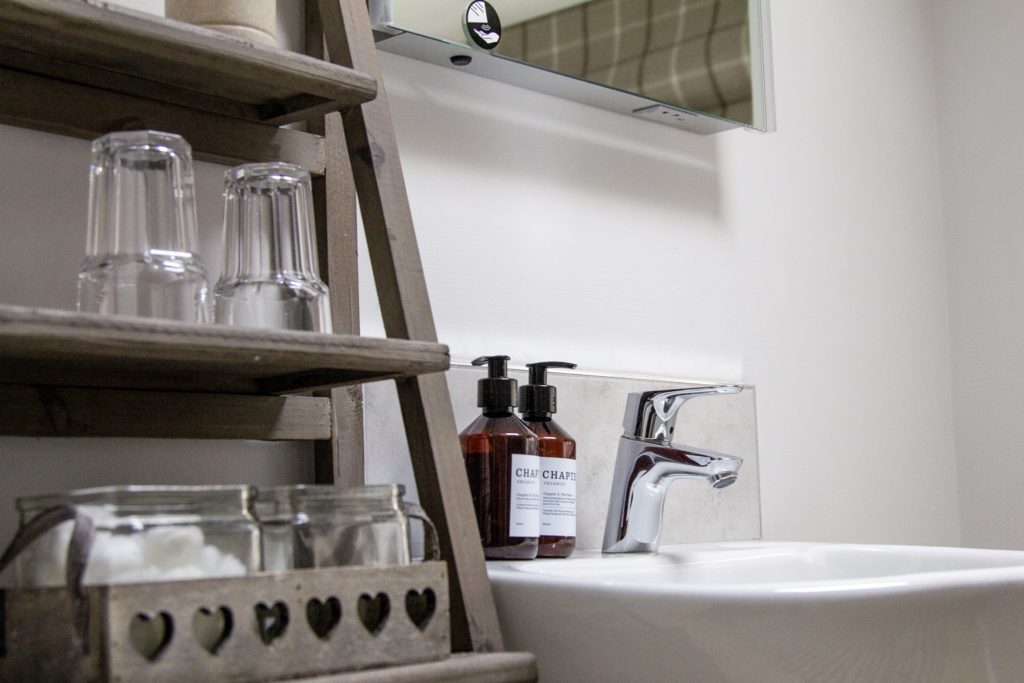 bathroom sink and toiletires