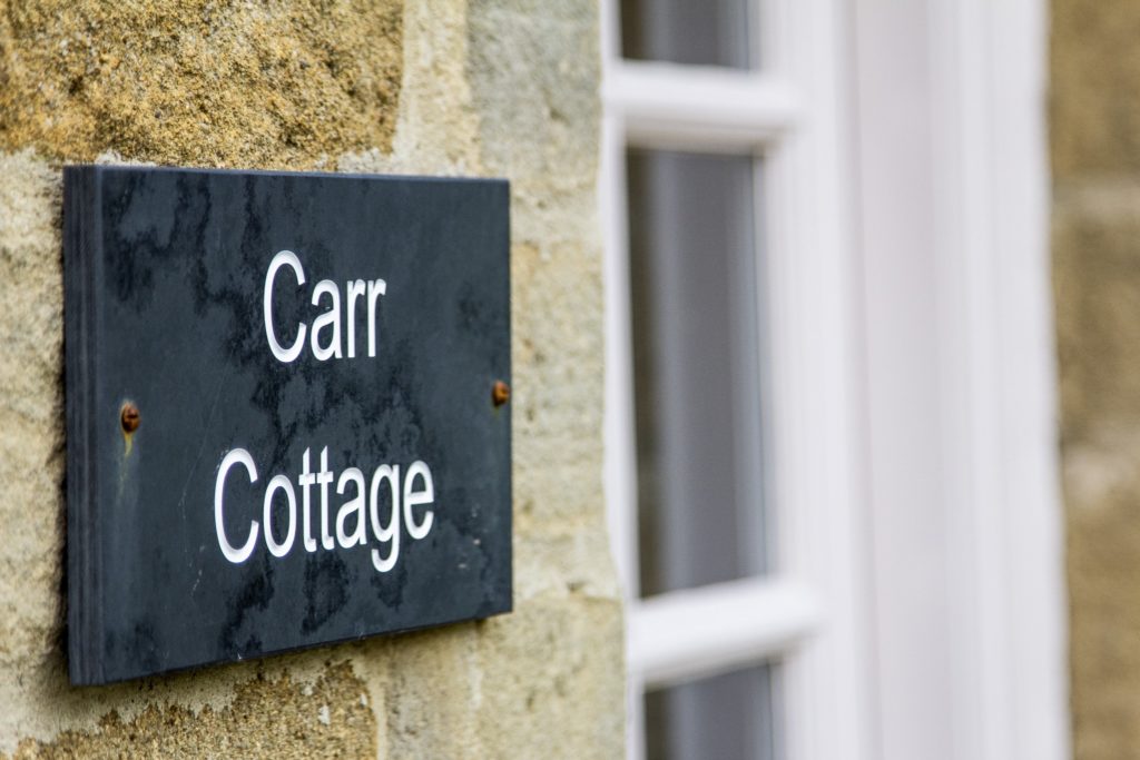carr cottage sign 