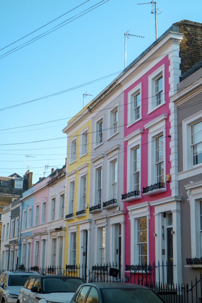 colourful houses in notting hill
