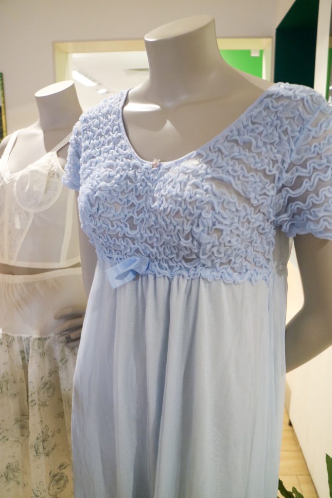 blue crinoline nightie on a mannequin