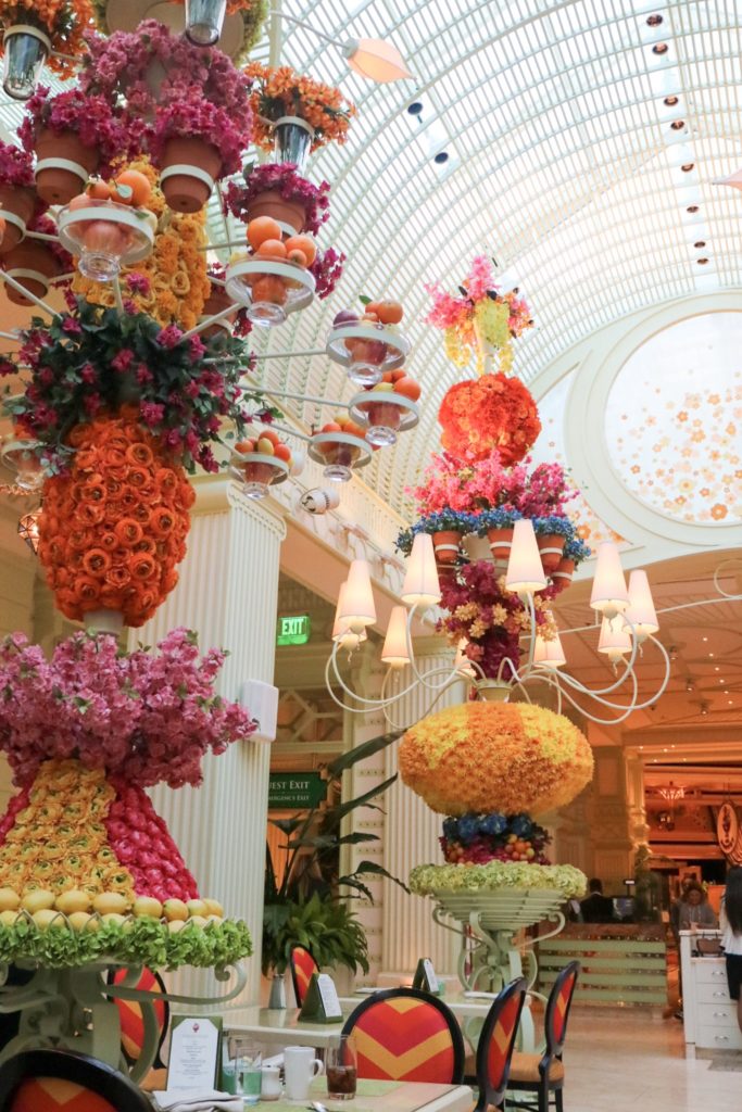 floral displays in the buffet at Wynn