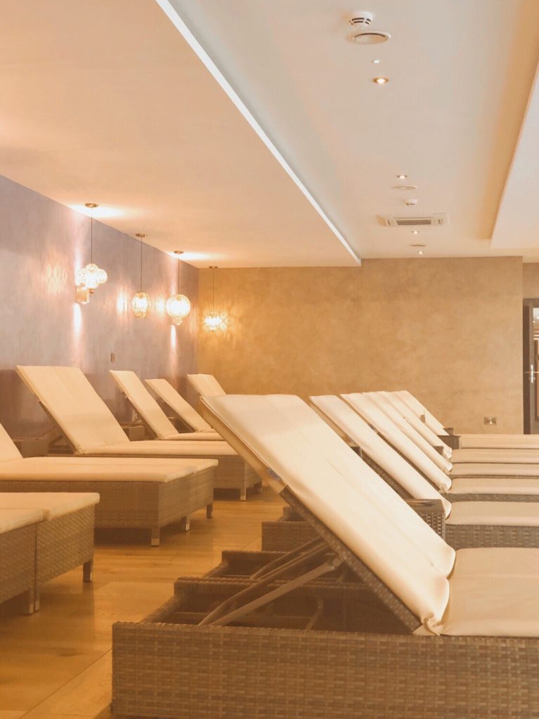 loungers in the relaxation room