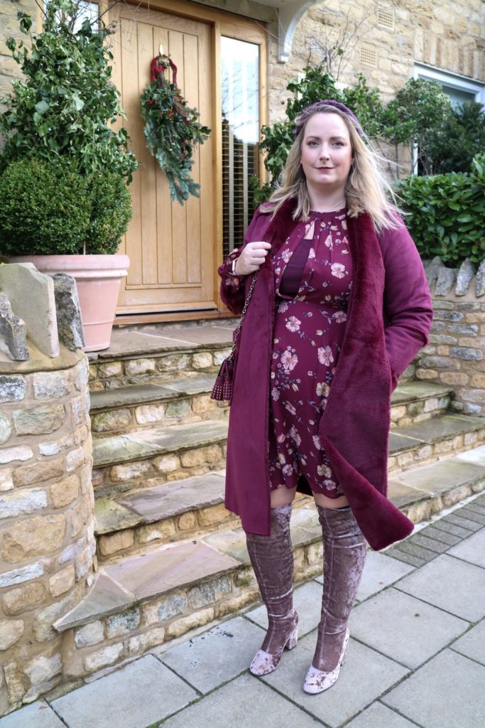 lucy in Stamford in front of the B&B door