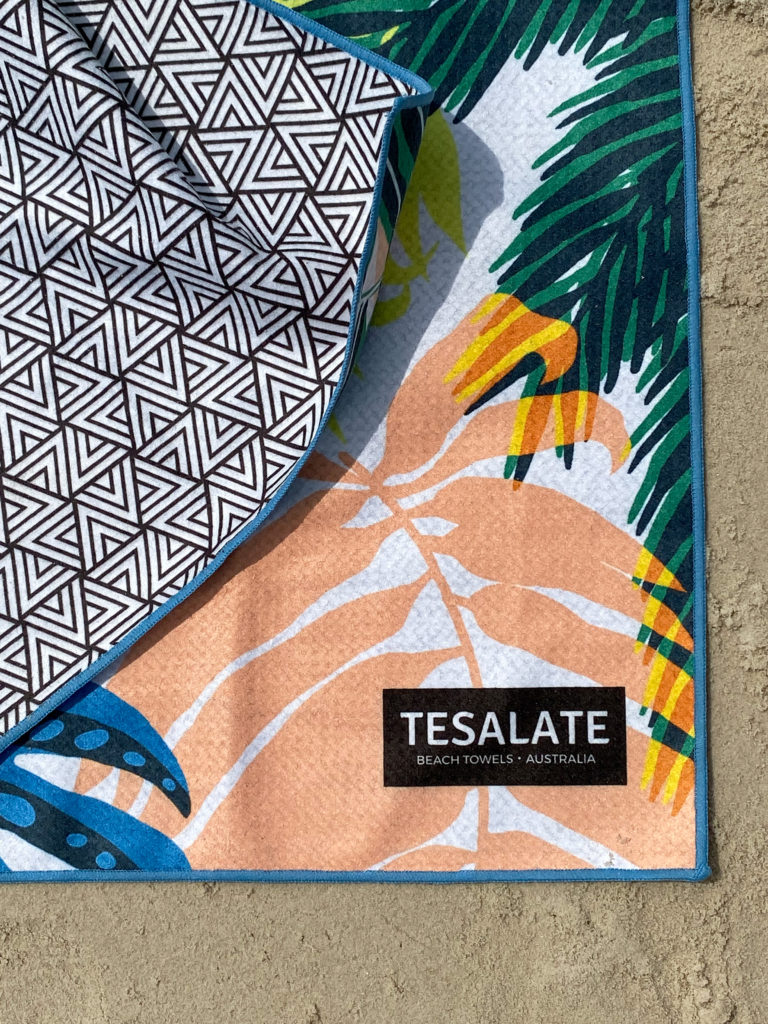 tesalate sand free towel on the beach