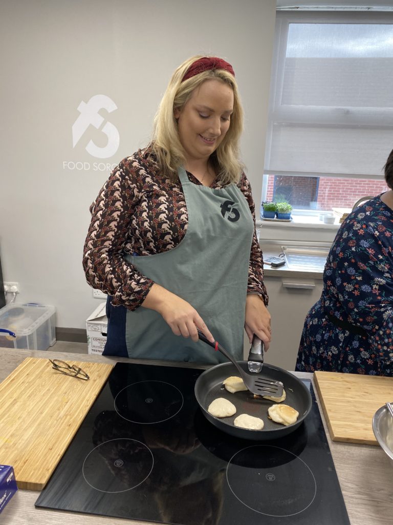 looking making blinis